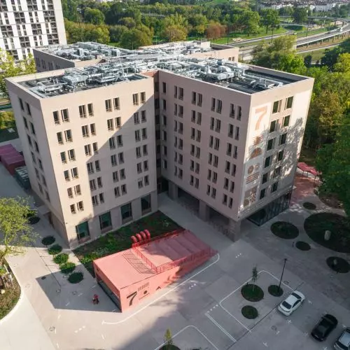 Smyczkowa 7 Student House in Warsaw - unusual architecture, unusual surfaces