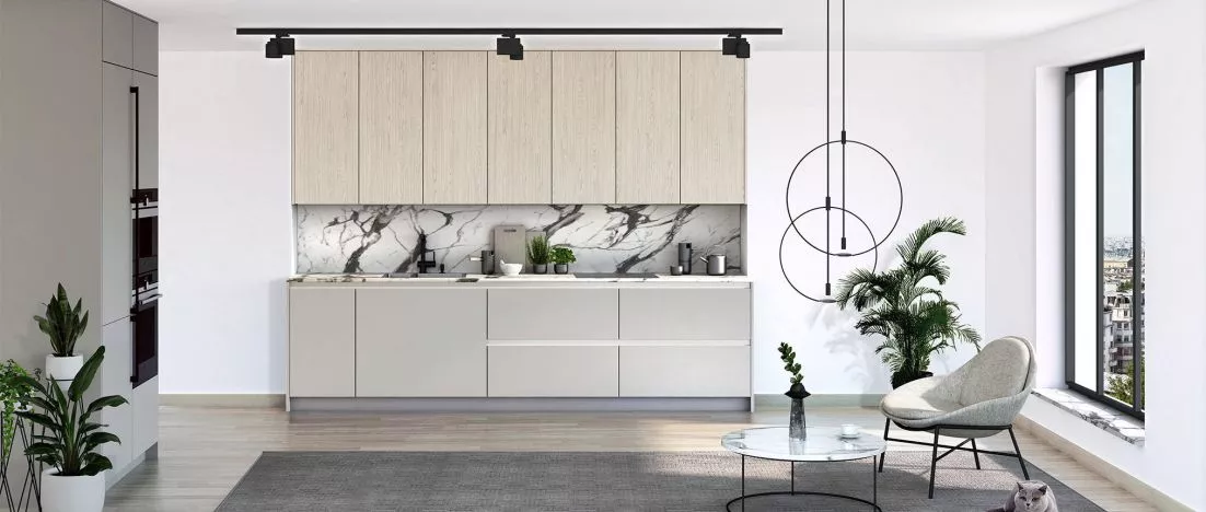 Nowe kuchnie z fornirem technicznym i powłoką Satin Surface