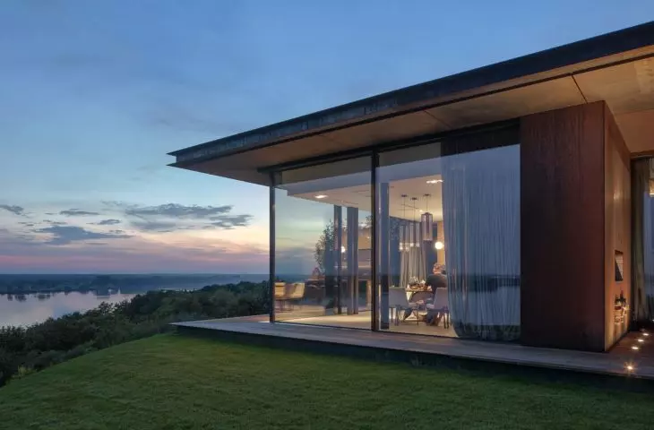 Dom, którego nie widać. Architektura wtapiająca się w nadwiślańską skarpę