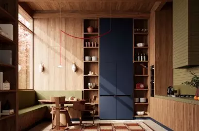Projekt kuchni w stylu mid-century modern