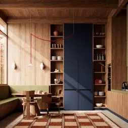 Projekt kuchni w stylu mid-century modern