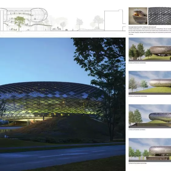 Wyróżnienie równorzędne, proj.: Zaha Hadid, Grupa 5 Architekci
