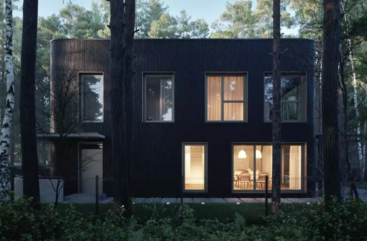 JOZ2 - contemporary modernism near Warsaw. A house that speaks in whispers