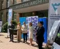 In the photo, from left, members of the competition jury: Prof. Andrzej Szarata (Rector of PK), Prof. Magdalena Kozień-Woźniak (Dean of the Faculty of Architecture at PK), Dr. Stanisław Mazur, Prof. UEK (Deputy Mayor of Krakow)