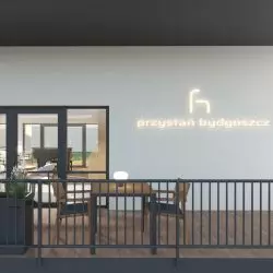 Alternatywna koncepcja wnętrz Przystani Bydgoszcz na Wyspie Młyńskiej.