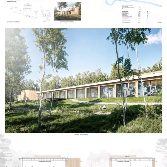 I wyróżnienie, proj.: eM4.Pracownia architektury. Brataniec