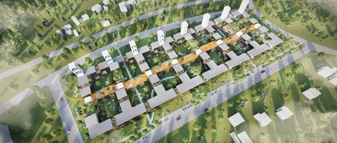 Elastyczne mieszkanie na zielonym dziedzińcu. Projekt „Mills House” w Olkuszu