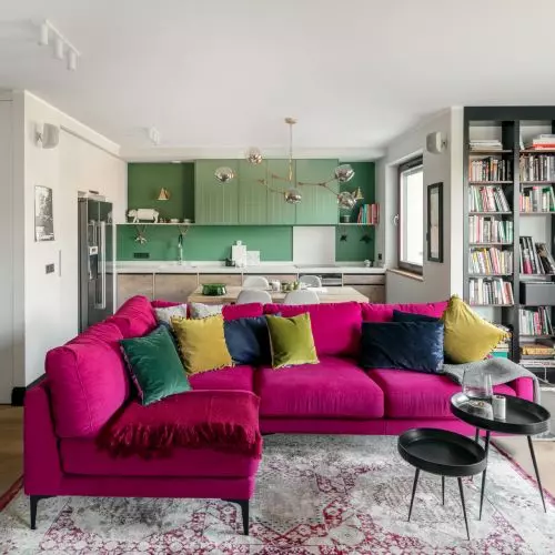 When color reigns in the apartment - a Wroclaw apartment designed by Finchstudio