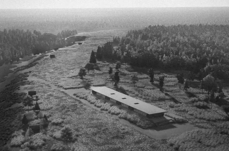 Life on a post-mining heap. Design of pavilion and research unit