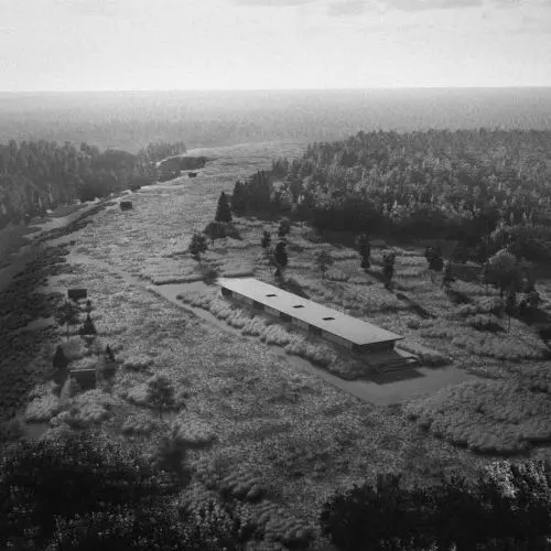 Life on a post-mining heap. Design of pavilion and research unit