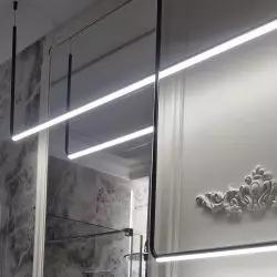Indywidualny projekt oświetlenia LED Line w eleganckiej łazience