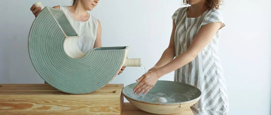 Ceramic washroom or a return to simple living