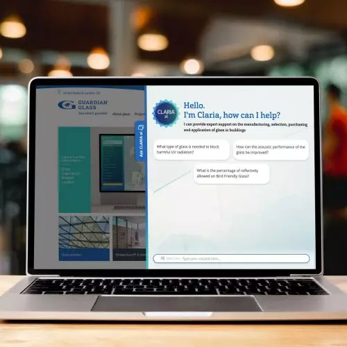 Guardian Glass introduces CLARIA™: an artificial intelligence-based assistant that supports customers with glass knowledge