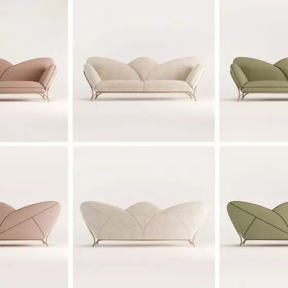 Sofa „Kwiat Lotosu” – projekt Bogusława Barnasia, założyciela BXB studio