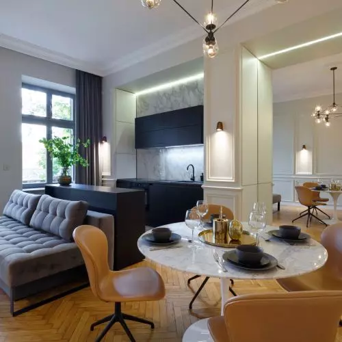 Apartment in an old Krakow tenement designed by AMOK studio