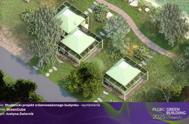 Wyróżnienie w kategorii Studencki projekt zrównoważonego budynku