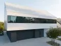 Biała płytka Cedral na elewacji domu jednorodzinnego Projekt 3XA