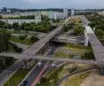 Rozbiórka kładki na Zaspie w Gdańsku