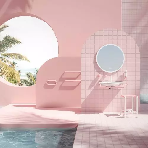 Design z nieograniczonymi możliwościami. Nowa kolekcja artykułów sanitar­nych Barbie × HEWI