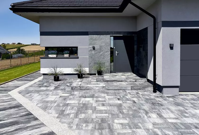 Bulwar onyks, Patio płukany biały, Patio onyks i Stopień Gładki onyks