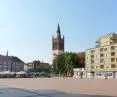 Rynek w Bytomiu, fragment pierzei zachodniej i północnej