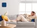 Przykład montażu urządzenia Vento InHome Wi-Fi z nakładką tekstylną Navy Blue