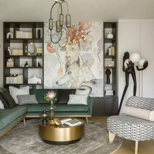 Apartament w rytmie natury i sztuki projektu Aldony Banasiuk-Suchorzewskiej