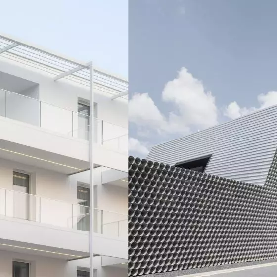 aparthotel Promenada, proj.: Archmondo (po lewej), biurowiec Gambit, proj.: KWK Promes (po prawej)