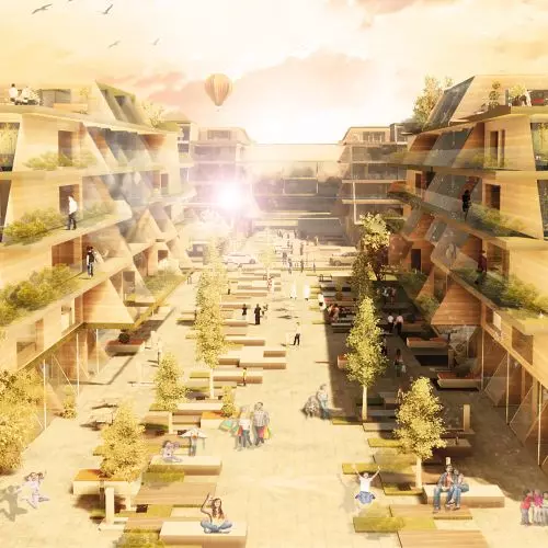 A sunny estate in Saint-Denis. A project by students of the Wroclaw University of Technology