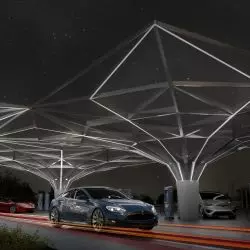 Budynek usługowy. Stacja ładowania samochodów elektrycznych