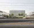 The winning design in the Florenc 21 competition for the development of the B04 quarter