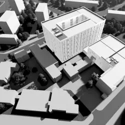 Modernizacja i rozbudowa Dolnośląskiego Centrum Onkologii we Wrocławiu.