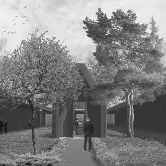 obiekt ostatniego pożegnania wraz z krematorium oraz cmentarzem leśnym w Górnym Sopocie