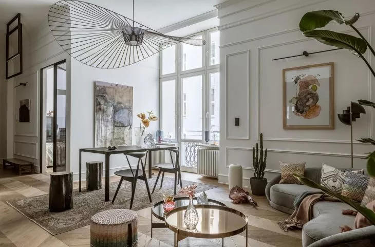 Mieszkanie inspirowane stylem boho projektu GOSZCZDESIGN