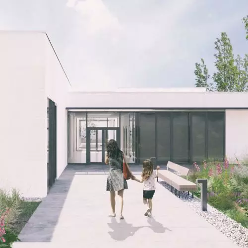 Center for Local Activity in Wroclaw's Maślice district. Minimalist body of the Arch_it project