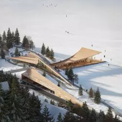 Pawilon nad jeziorem w Sankt Moritz