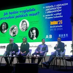 Debata „Estetyzacja architektury i przestrzeni miejskich. Jak będzie wyglądała przyszłość polskich miast?” podczas targów BUDMA 2026 w Poznaniu.