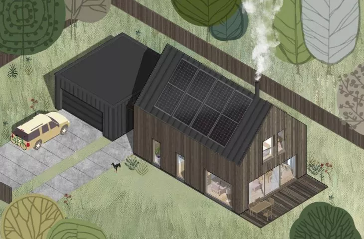 Single-family house Small barn project by Ggrupa studio