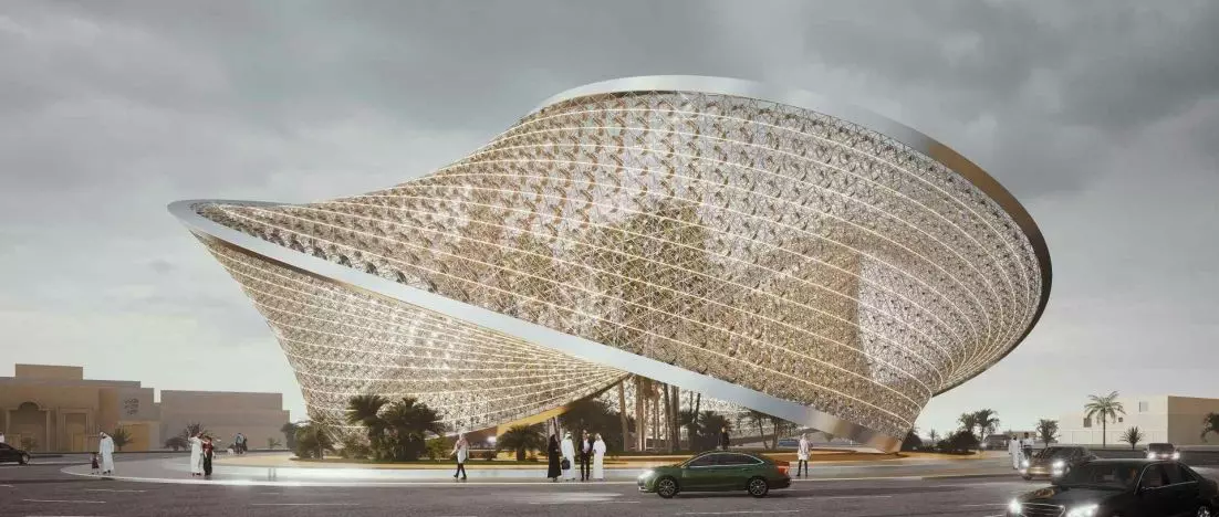 Wstęga Möbiusa nad pustynią. Nowy symbol Arabii Saudyjskiej w Al Qatif