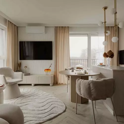 Soft minimalizm, który działa jak terapia – 59 m² spokoju w samym sercu Gdyni