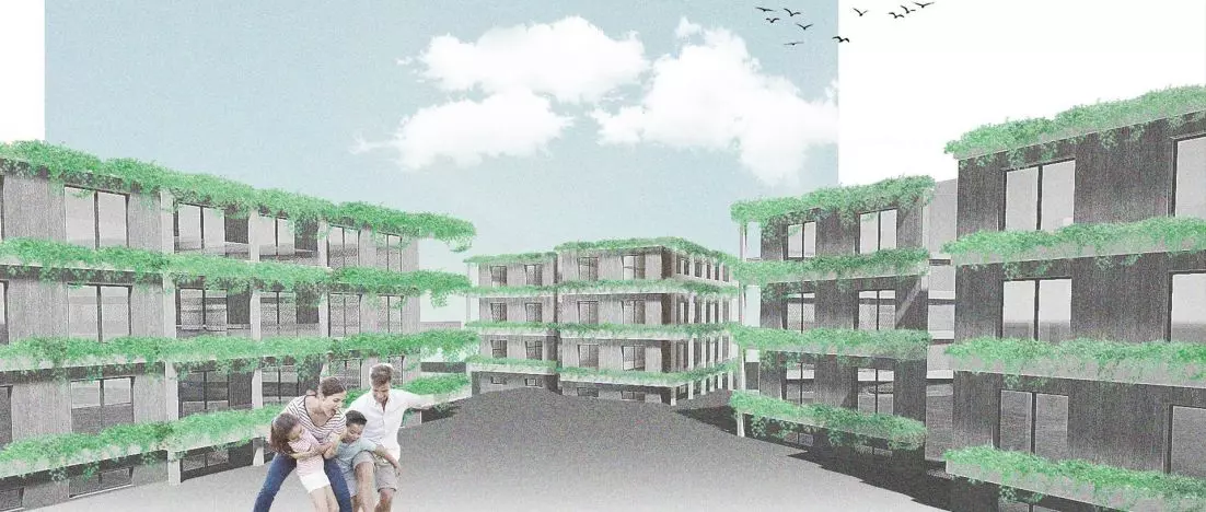 Life in Paradise. Project of a multifamily housing estate - Oaza Wieliszew