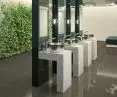 BINOPTIC electronic mixer for faucets and ALGUI stainless steel basin from DELABIE