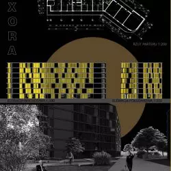 projekt studencki wielorodzinnego budynku mieszkalnego LUXORA Barbary Kapusty