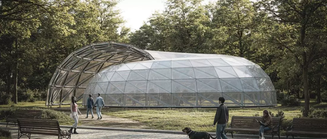 Shell - a pavilion of golden proportion