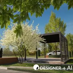 Wizualizacja wykonana w aplkacji Gardenphilia DESIGNER - proj. Stefan Daszewski, Andrzej Komakowski