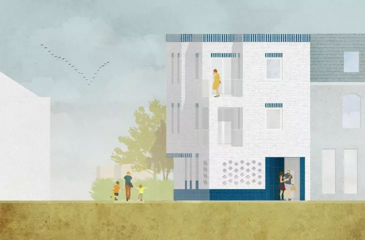 Funkcjonalne mieszkania socjalne w Belgii. Konkursowy projekt Atelier Starzak Strebicki