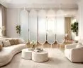 White satin screens