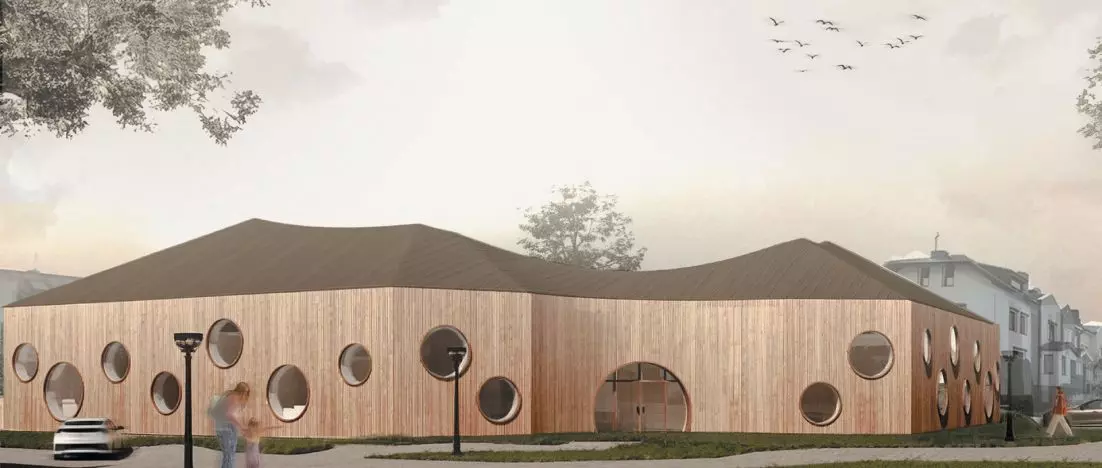 Spokojna architektura dla najmłodszych. Zielone przedszkole Montessori w Poznaniu