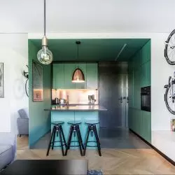 Zielony apartament w Krakowie