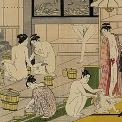 Kiyonaga bathhouse women